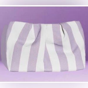 Striped Purple and White Clutch